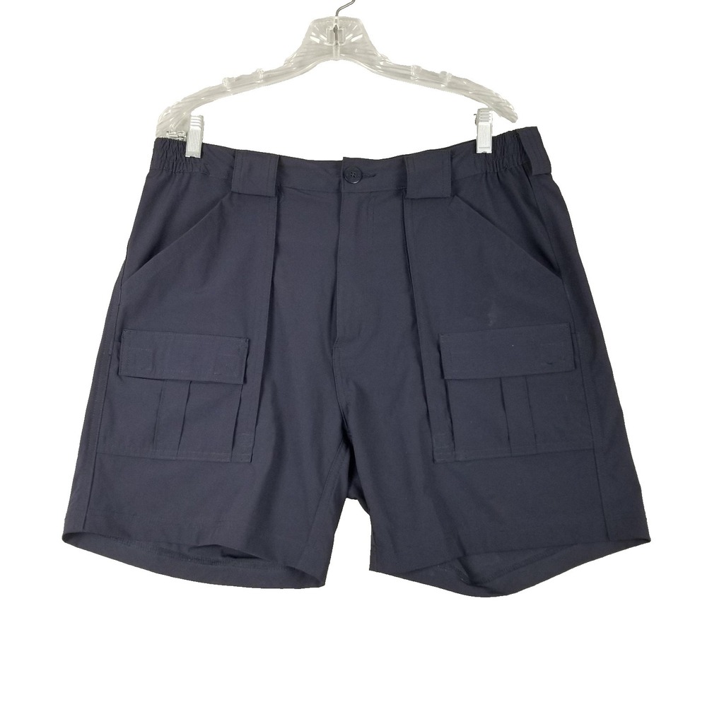 Weekender Shorts Mens 34 Navy Blue Stretch Cargo Pockets Outdoor Nylon Spandex